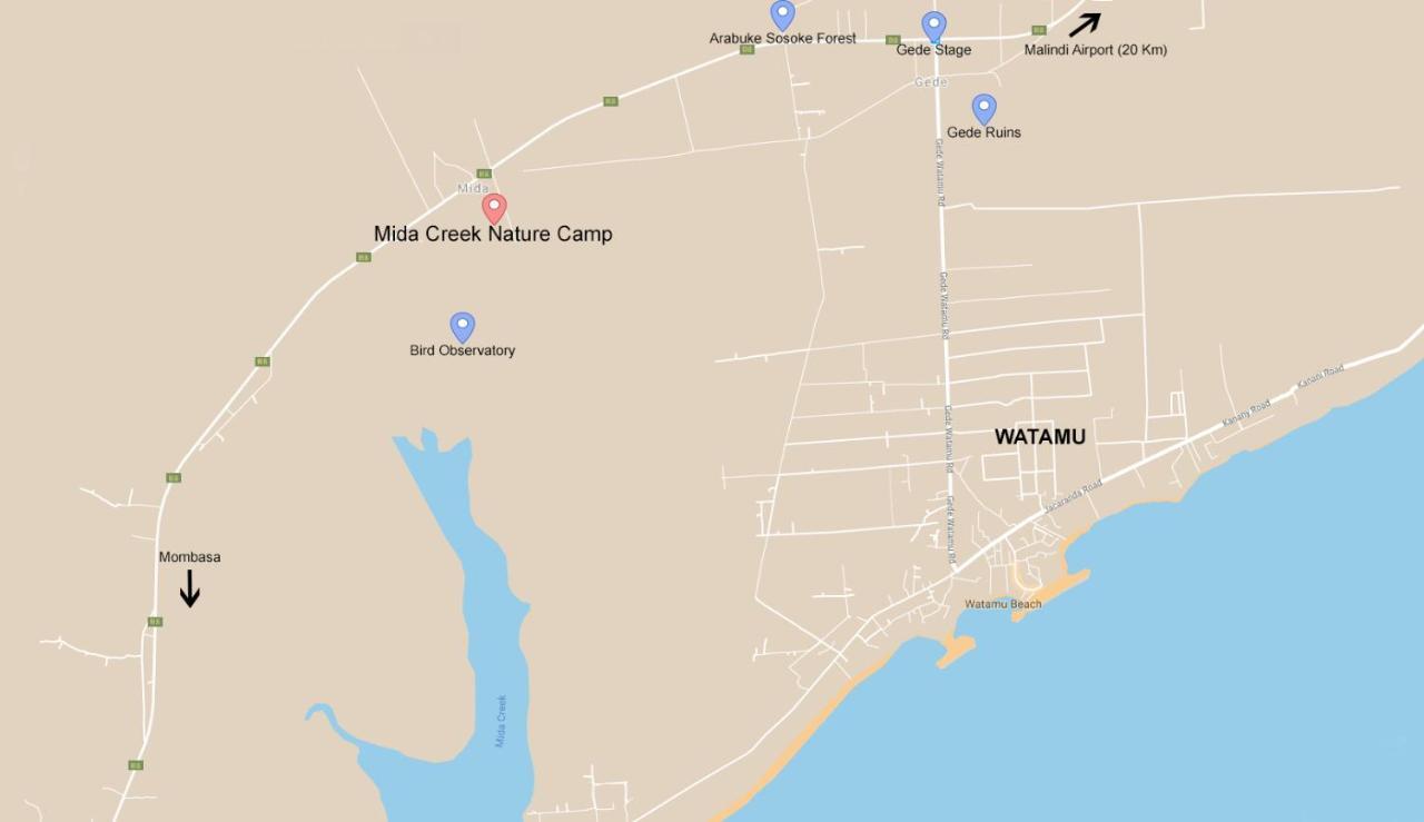 Mida Creek Nature Camp Watamu Bagian luar foto